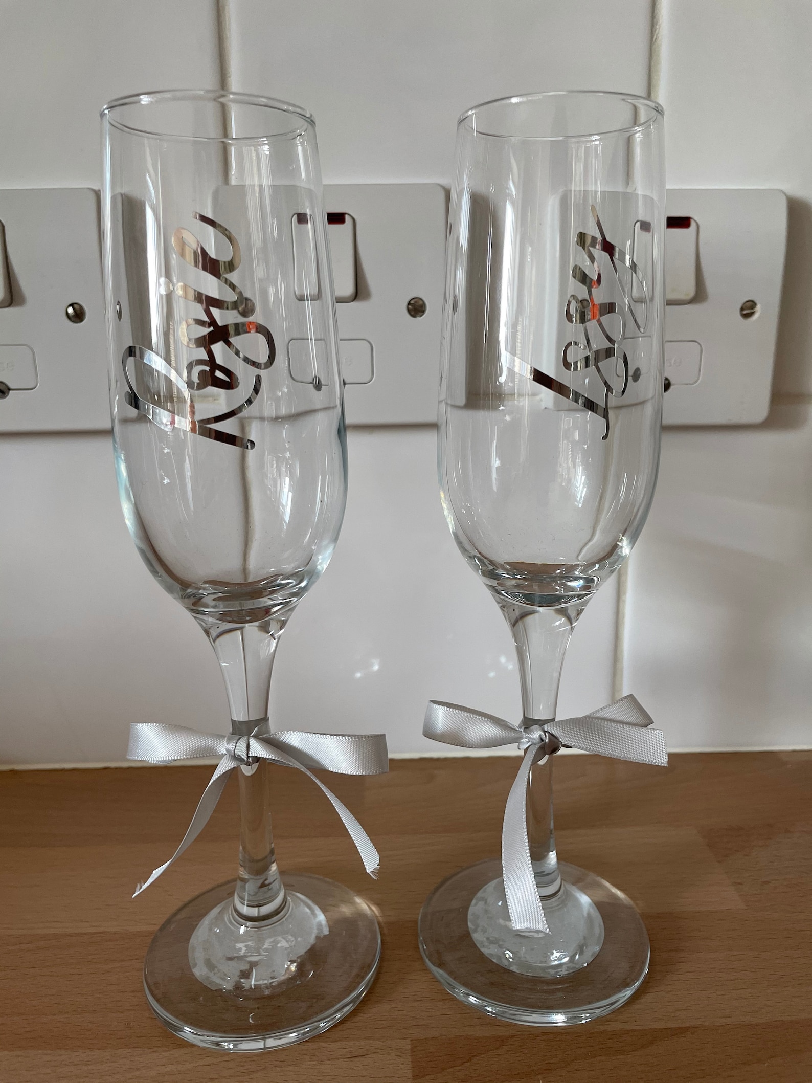 Personalised glass flute Etsy