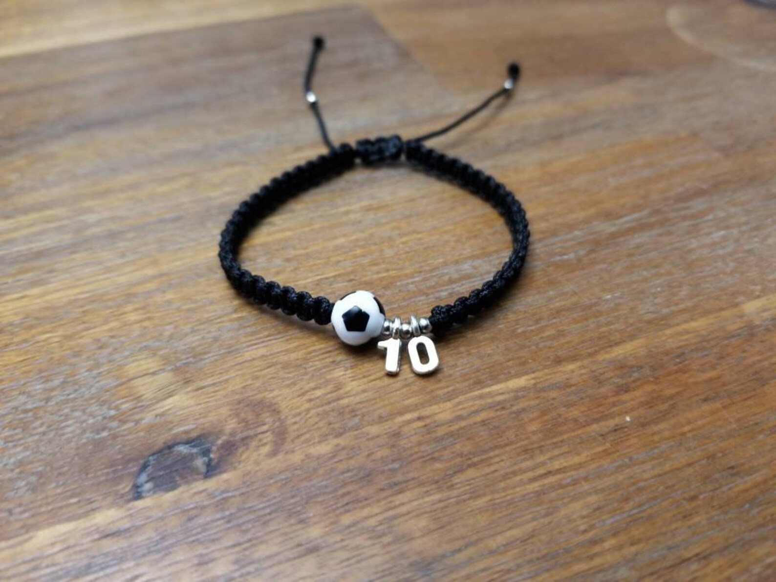 Personalized Soccer Bracelet with Number Charm Adjustable Etsy