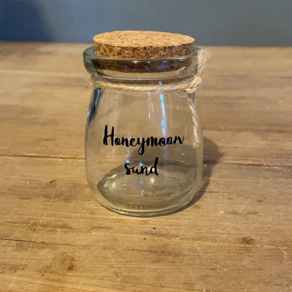 Honeymoon sand jar keepsake memory