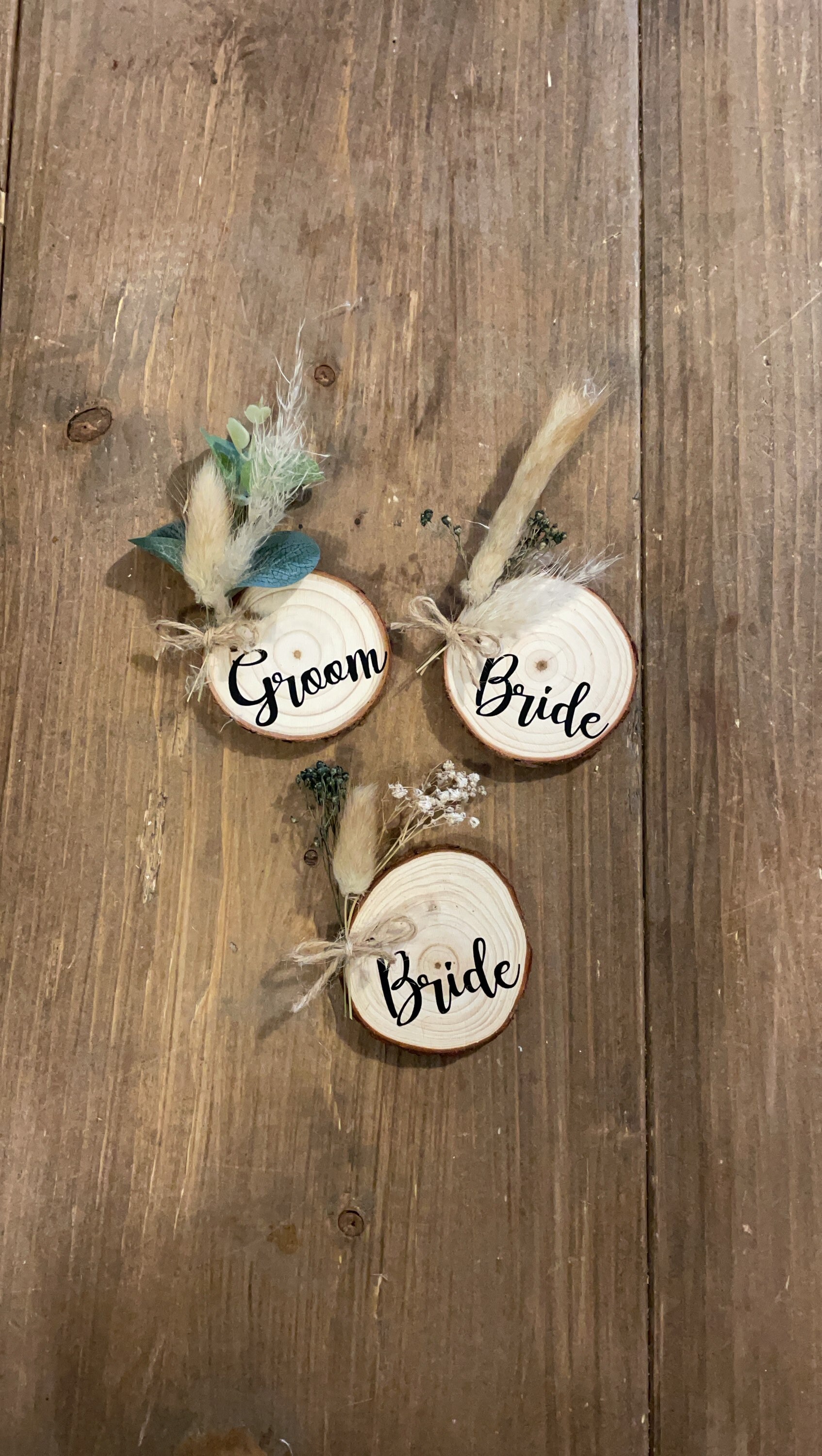 Personalised Wedding Rustic Wooden Table Names With Dried Etsy