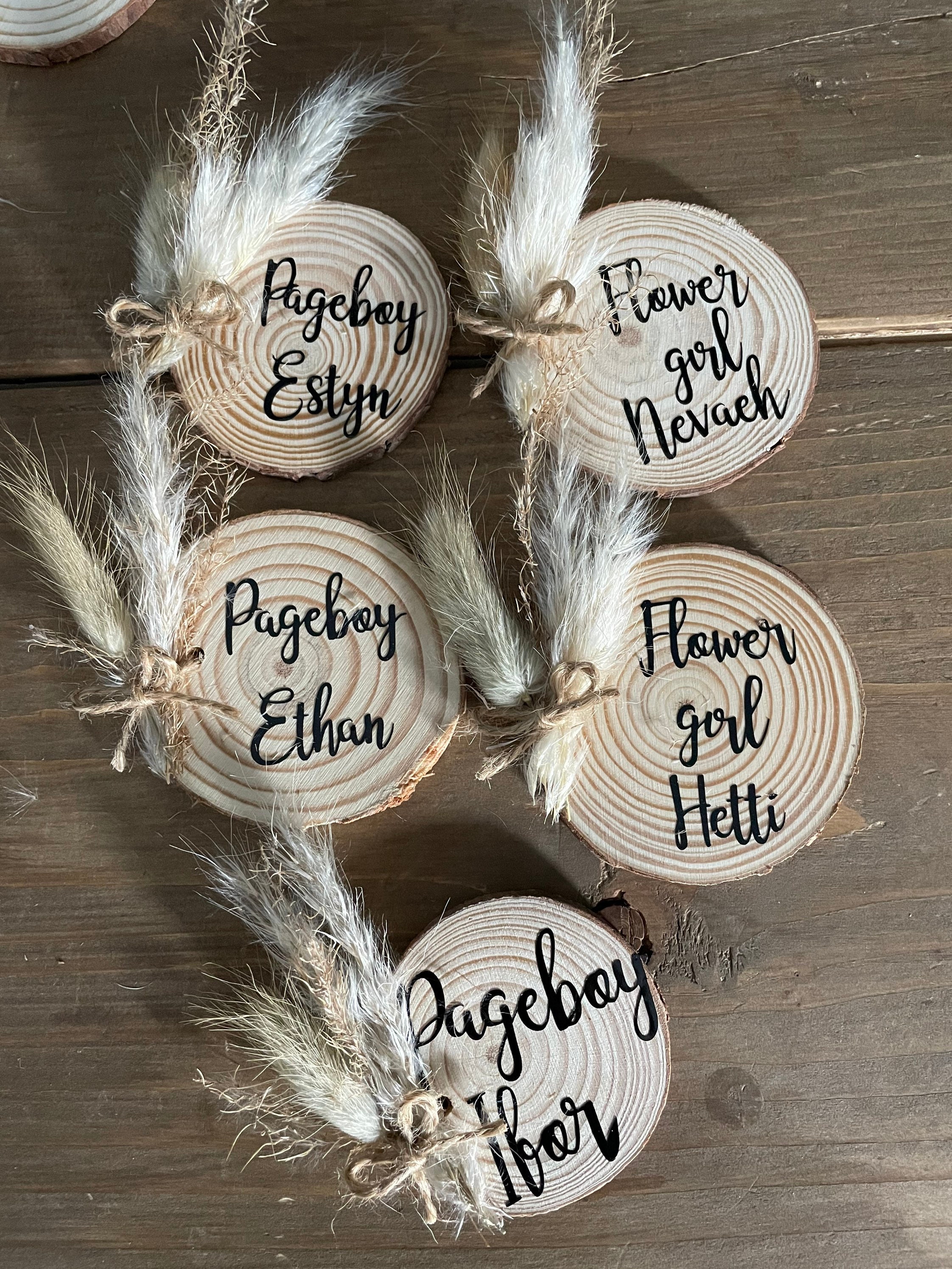 Personalised Wedding Rustic Wooden Table Names With Dried Etsy UK