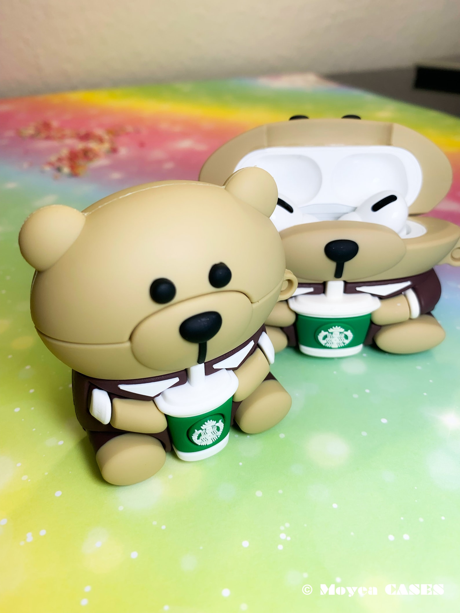 Bear Starbucks Coffee Airpods Case Beige Style Airpods 1 & 2 Etsy