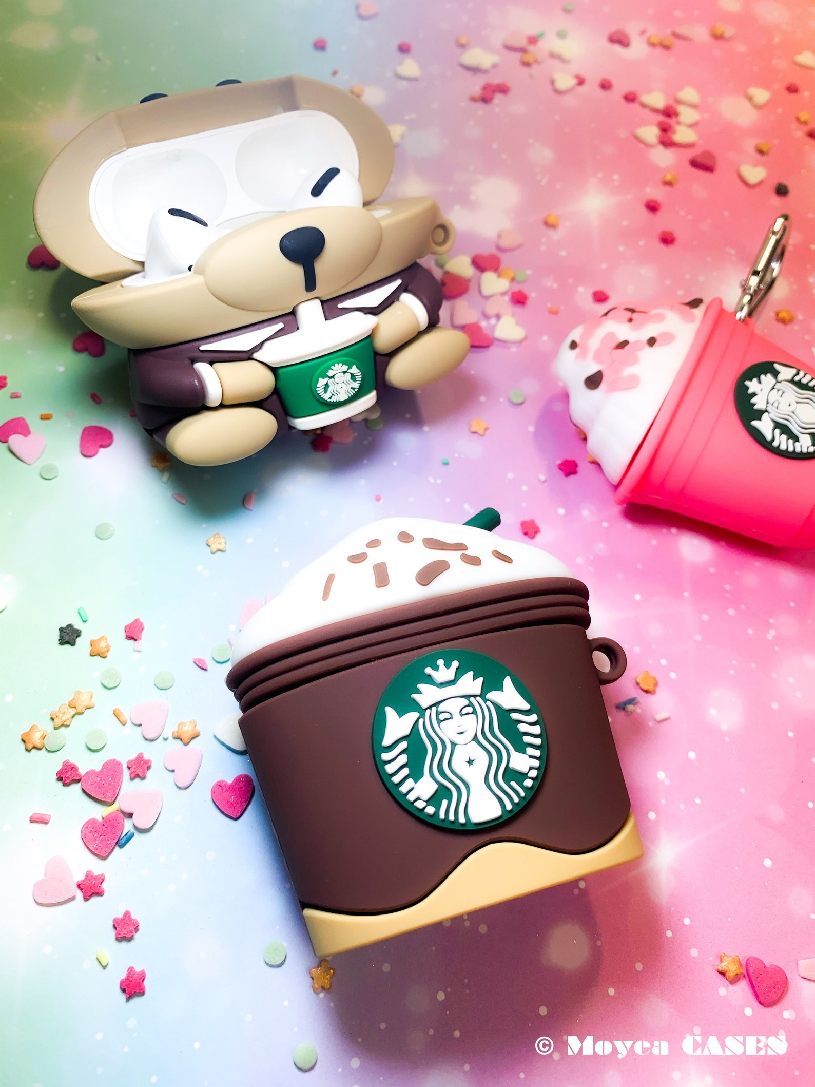Bear Starbucks Coffee Airpods Case Beige Style Airpods 1 & 2 Etsy