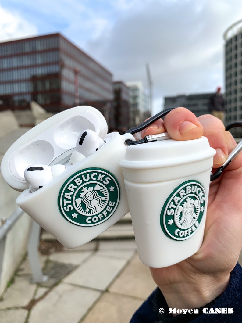 Cool Airpods Pro Case Starbucks White Coffee Cup for Airpods Etsy
