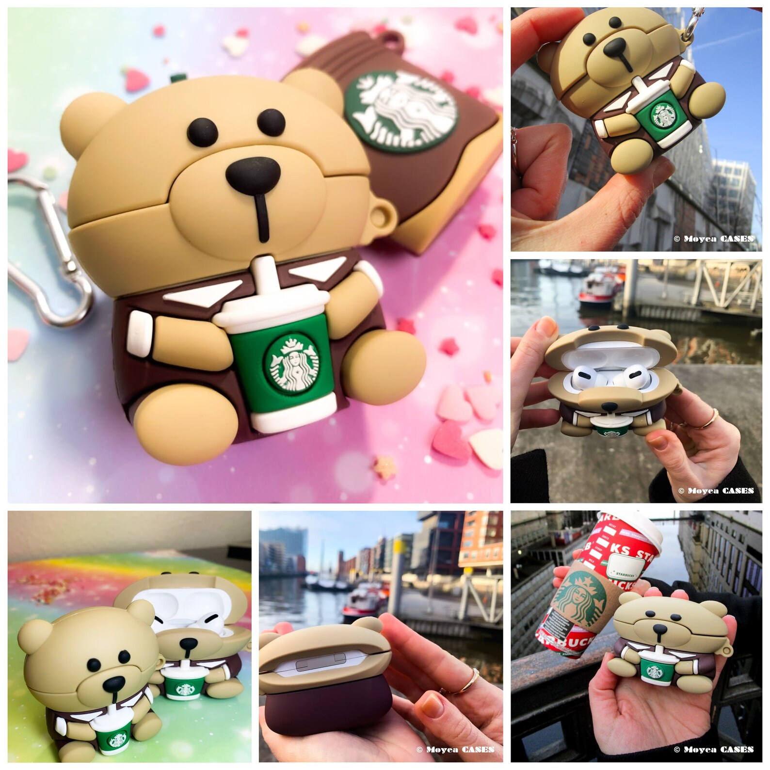 Bear Starbucks Coffee Airpods Case Beige Style Airpods 1 & 2 Etsy
