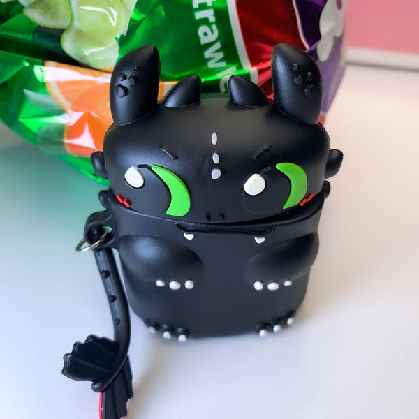 Cartoon AirPods Pro case | Night and Light Fury AirPods 1 2 3 | Cute Anime | Disney monster | How to train your dragon | Soft matte silicone