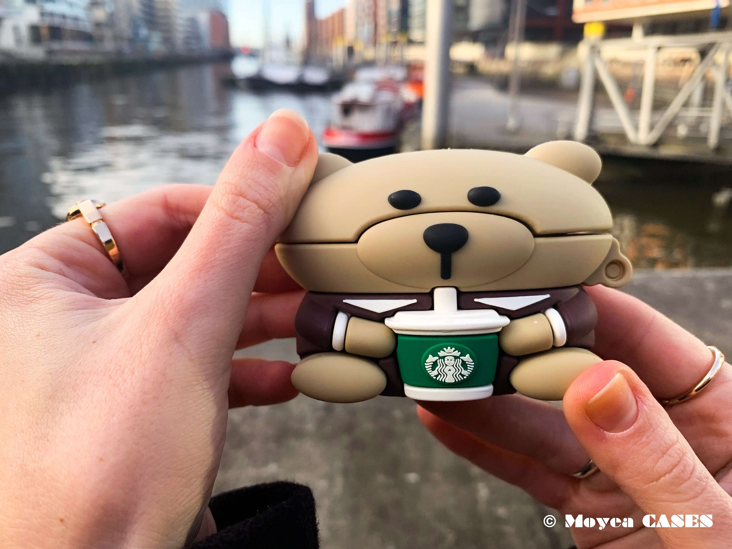 Bear Starbucks Coffee Airpods Case Beige Style Airpods 1 & 2 Etsy