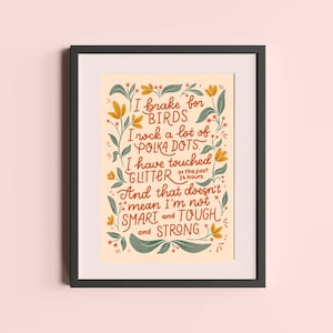 New Girl Feminist Quote | Office Decor | A6, A5 or A4