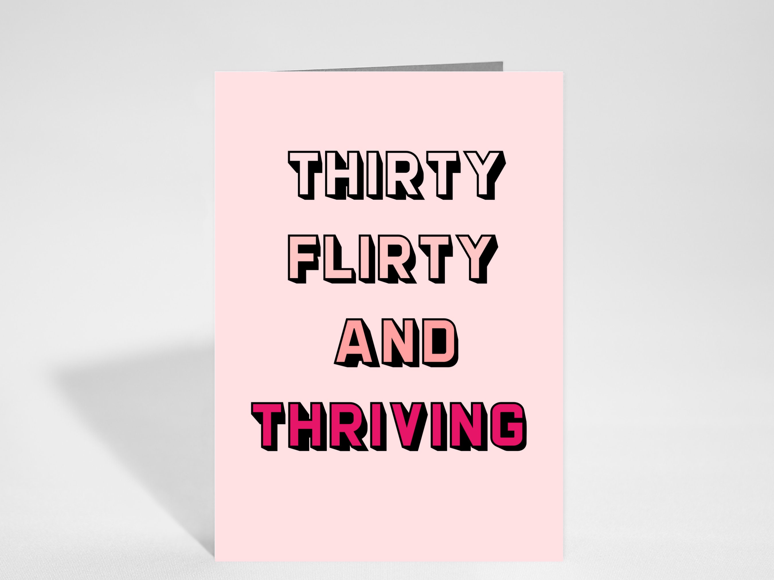 Thirty Flirty and Thriving 30th Birthday Card Funny - Etsy UK
