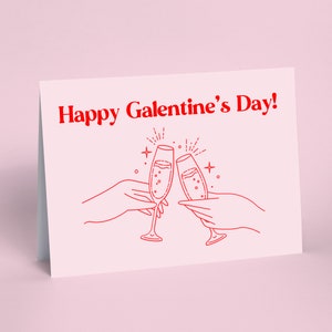 Galentine's Day Card | Fizz and Bubbles Themed | A5 or A6 | Multipack options available