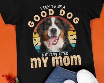 Luxury jute shopping bag featuring a Bernese Mountain Dog design the perfect gift for Bernese Mountain Dog owners and dog lovers alike