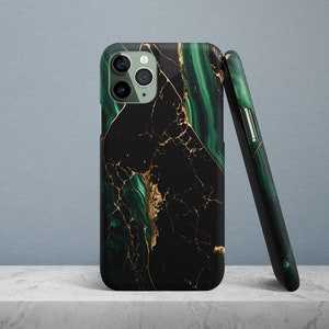Emerald Marble Case for iPhone 15, 14, 13 Pro Max, 12 Mini, 11 Pro, x, XS, 8, 7, SE 2020, Plus, 12, XR, Green, Black, Gold, Texture, Luxury
