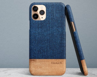 Custom Case Denim for iPhone 15, 14, 13 Pro Max, iPhone 12 Mini, iPhone 11 Pro, iPhone x, iPhone XS, iPhone 8, 7, iPhone SE 2020, Plus, XR