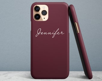 Custom Burgundy Phone Case for iPhone 15, 14, 13 Pro Max