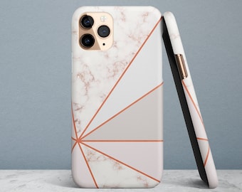 Rose Gold and Marble phone case for iPhone 15, 14, 13 Pro Max, 12 Mini, iPhone 11 Pro, iPhone x, iPhone XS, iPhone 8, 7, SE 2020, XR, Plus