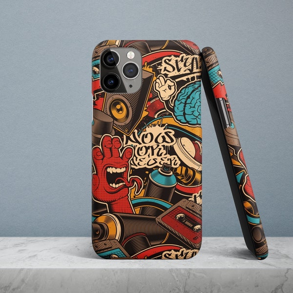 Cool Graffiti phone case for iPhone 15, 13 Pro Max, 12 Mini, iPhone 11 Pro, iPhone x, iPhone XS, 8, iPhone 7, iPhone SE 2020, Plus, XR