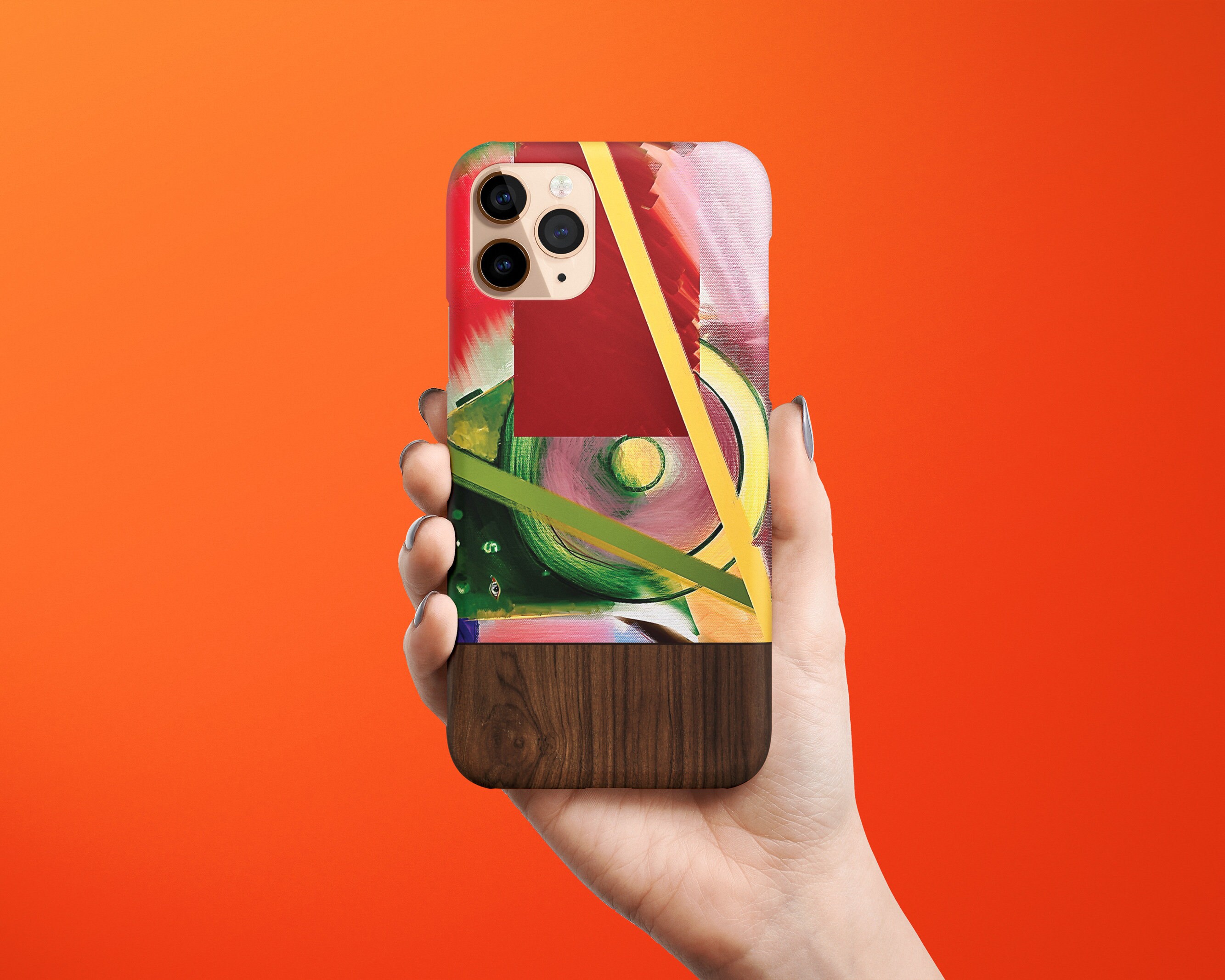 Custom Abstract Canvas phone case for iPhone Personalised Etsy