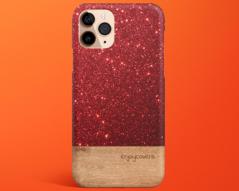 Custom Case Red Glitter for Iphone 13 Pro Max Iphone 12 Mini Etsy
