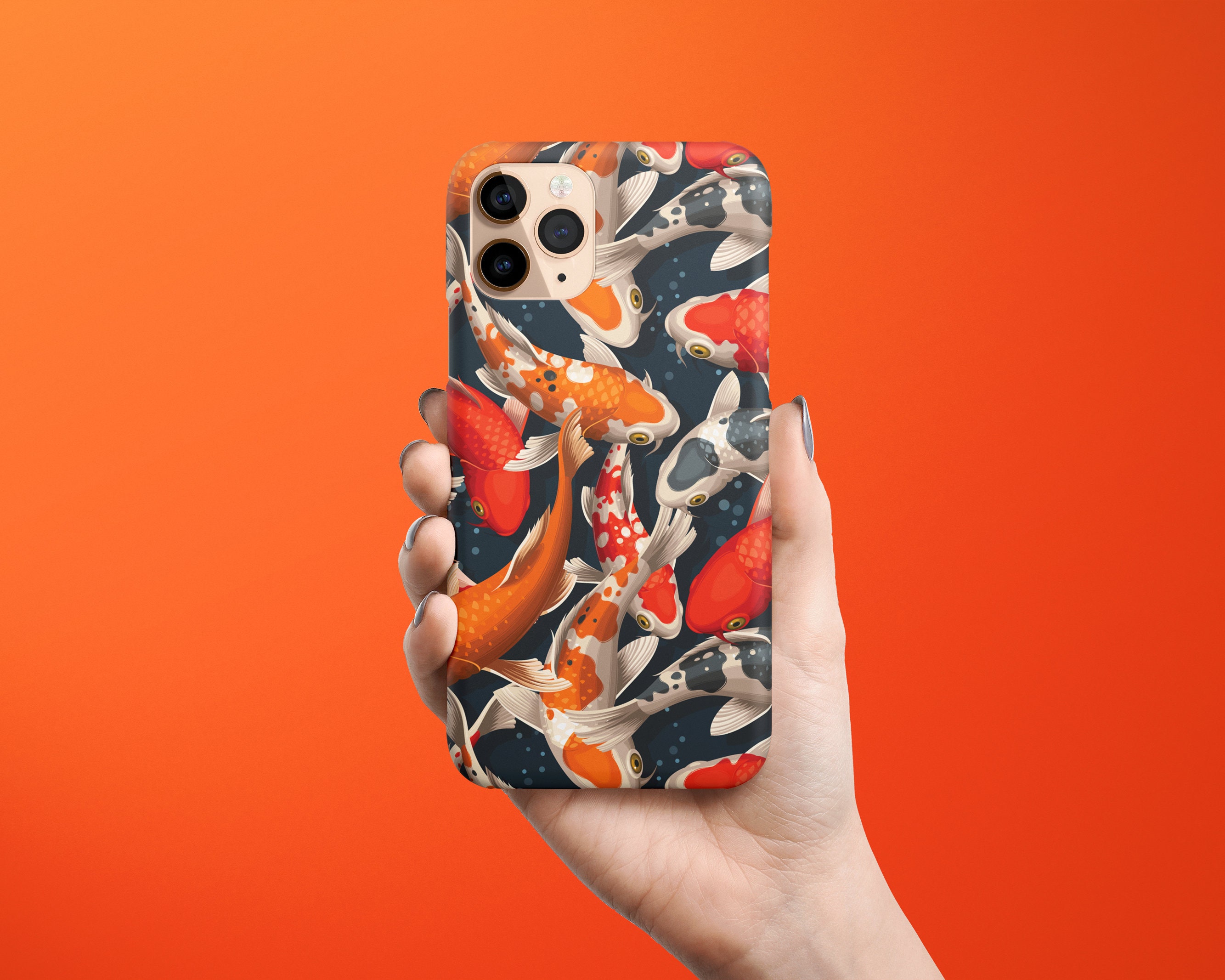 Koi Fish Case for iPhone 15, 14, 13 Pro Max, 12 Mini, iPhone