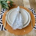 Mandarine, Easy to Clean, Round Printed Vinyl Placemat, Sold Individually, set of 4 or set of 6, Spring Table Decor, Table Linens 