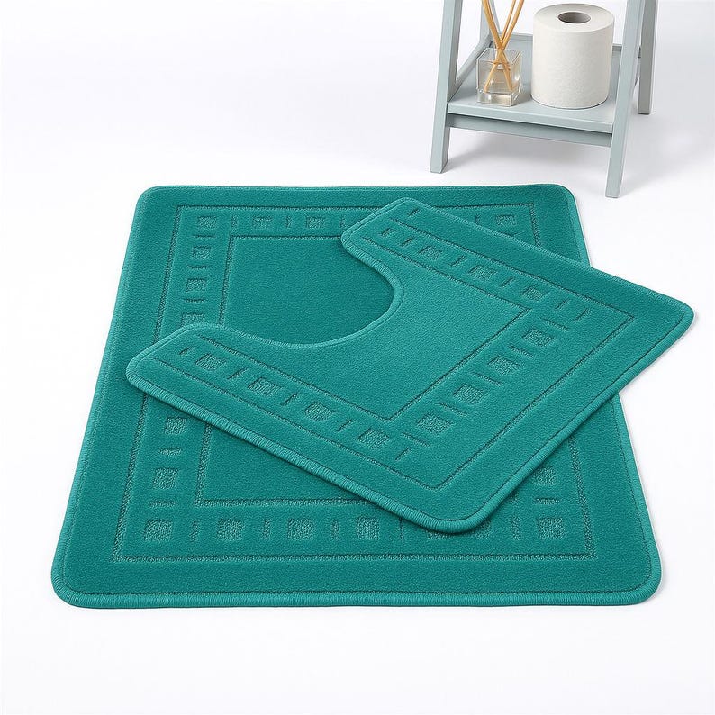 Vintage Greek Design Bath Mat Set: Super Soft, Non-slip, Ultra ...