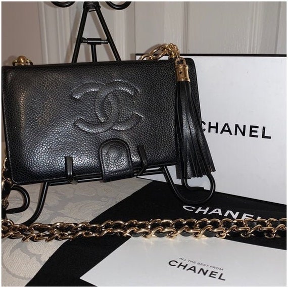 CHANEL Vintage French Wallet On Chain Crossbody