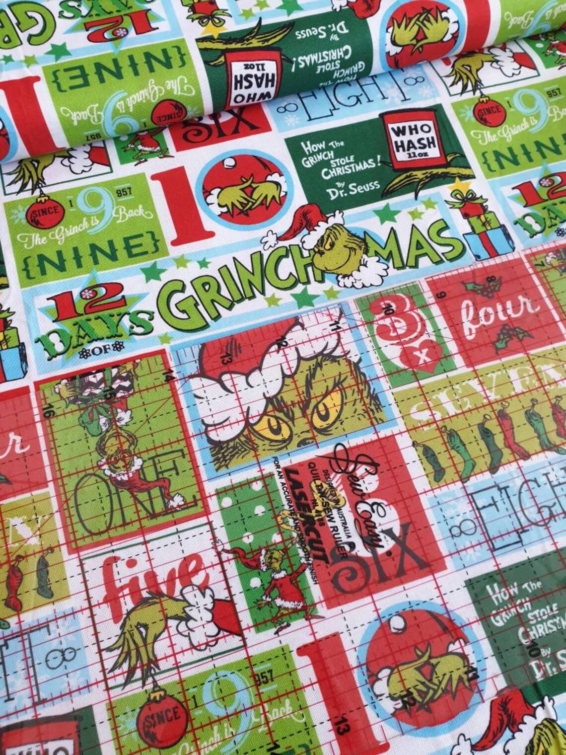 The Grinch 12 Days of Christmas Advent calendar style Festive Etsy