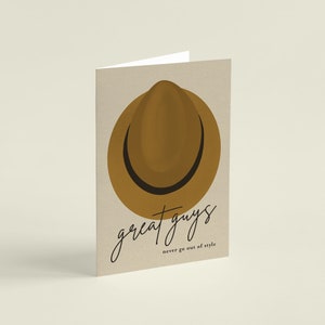 Fedora druckbare Geburtstags- oder Vatertagskarte | SOFORTIGER DOWNLOAD | Genieße die Fahrt | Mann Freund Papa | Innen blanko | 13x18cm Karte