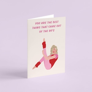 Best of the 80s Printable Birthday Karte | SOFORTIGER DOWNLOAD | 80er Jahre Mode | Lustiger 1980 Retro Geburtstag | Innen blanko | 13x18cm Karte