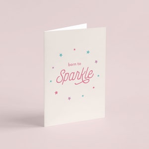 Sparkle Star Birthday Printable Card | INSTANT DOWNLOAD |  | 5” x 7” Card