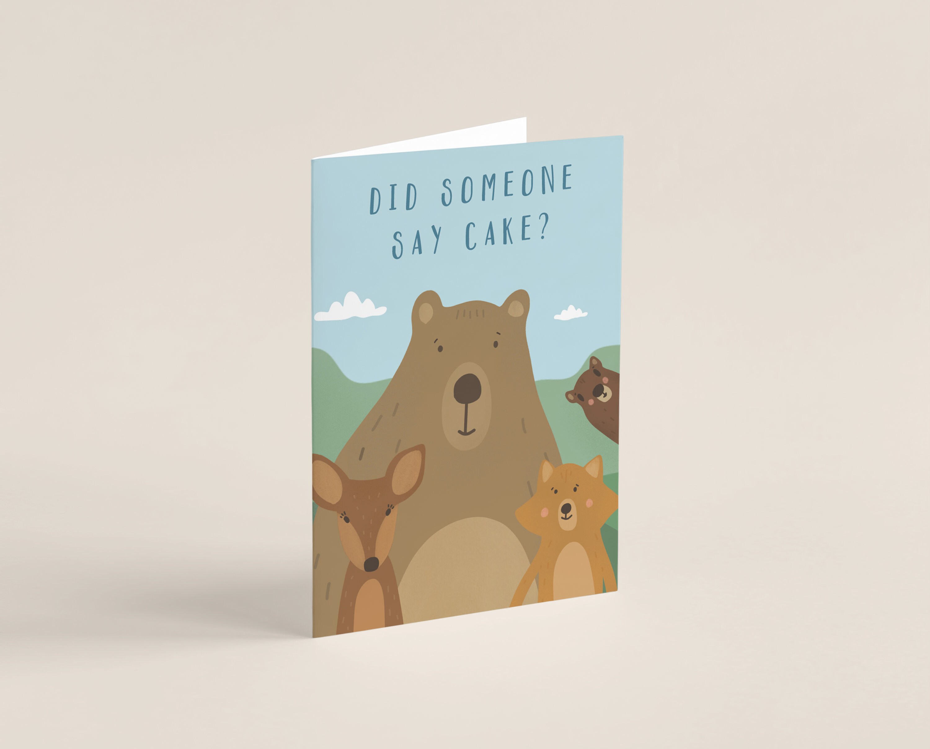 Forest Friends Kids Printable Birthday Card INSTANT DOWNLOAD - Etsy New ...