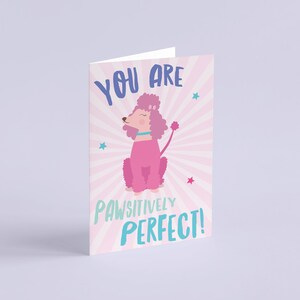 Carte d'anniversaire imprimable pour enfants caniche | TÉLÉCHARGEMENT INSTANTANÉ | Pattes | Chiot Chien | Vide à l'intérieur | Carte 5" x 7"