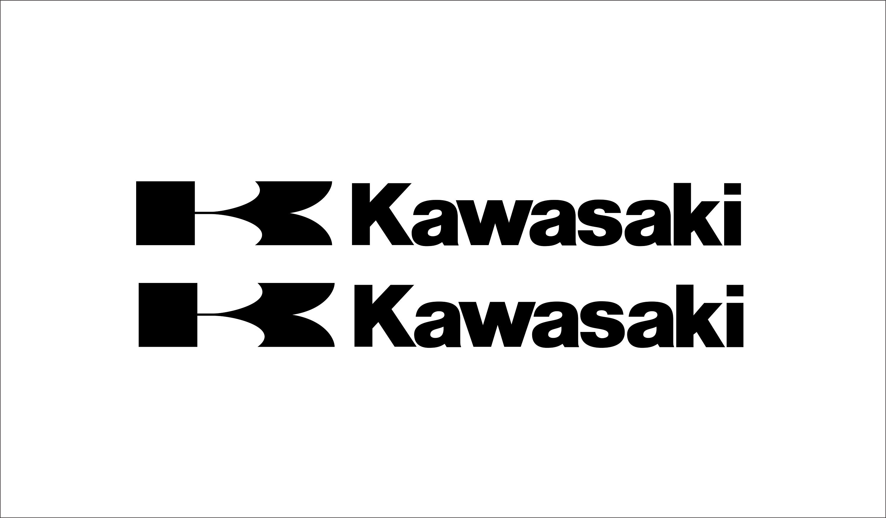 Set of 2 Kawasaki Decal Vinyl Cut Sticker Fork Helmet Etsy