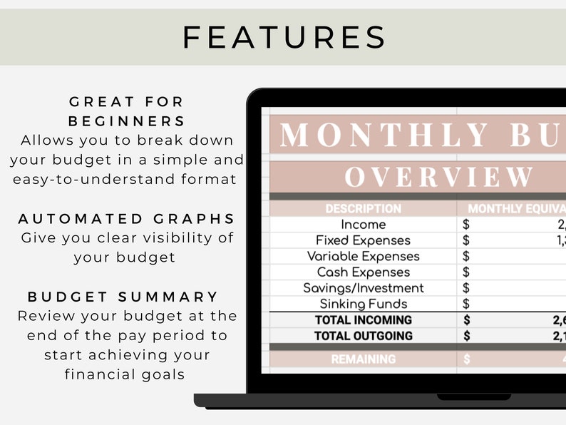 Monthly Budget Planner Google Sheets Budget Spreadsheet Excel Budget ...