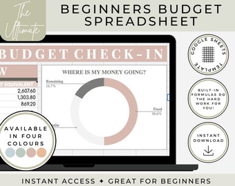 Monthly Budget Planner Google Sheets Budget Spreadsheet Excel Budget Simple Budget Minimalist Budget Template Budgeting Spreadsheet