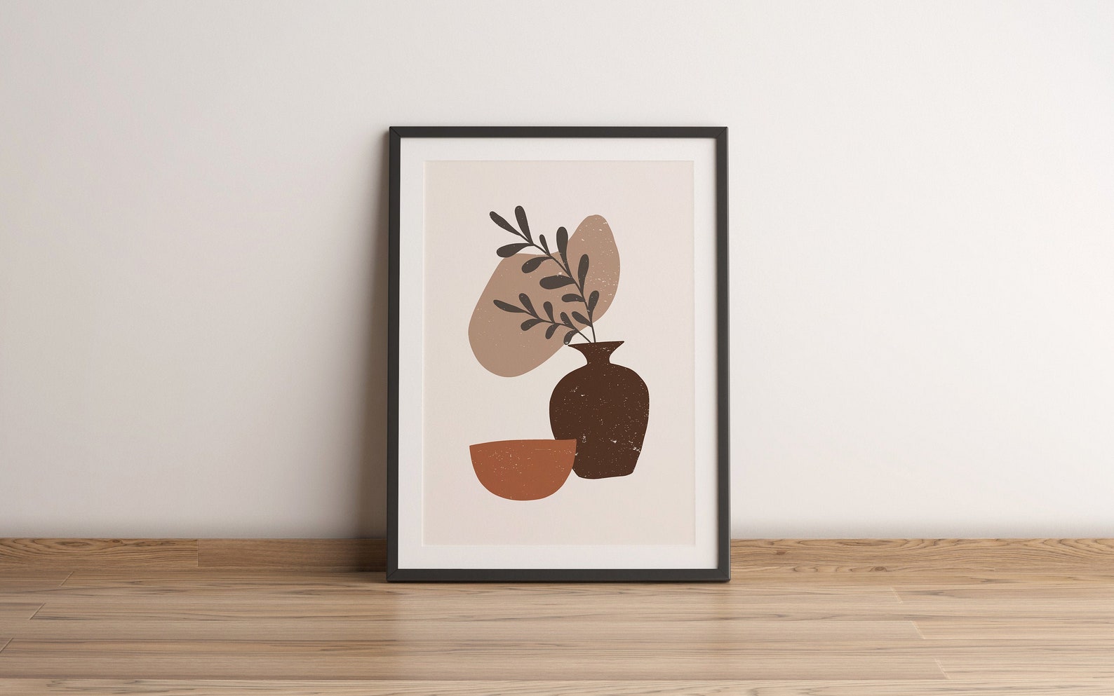 Pottery Wall Art Minimalist Plant Art Abstract Vase Art | Etsy