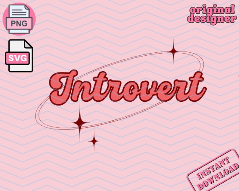 Introvert Aesthetic PNG – Retro Minimalist Quote Design | Trendy ...