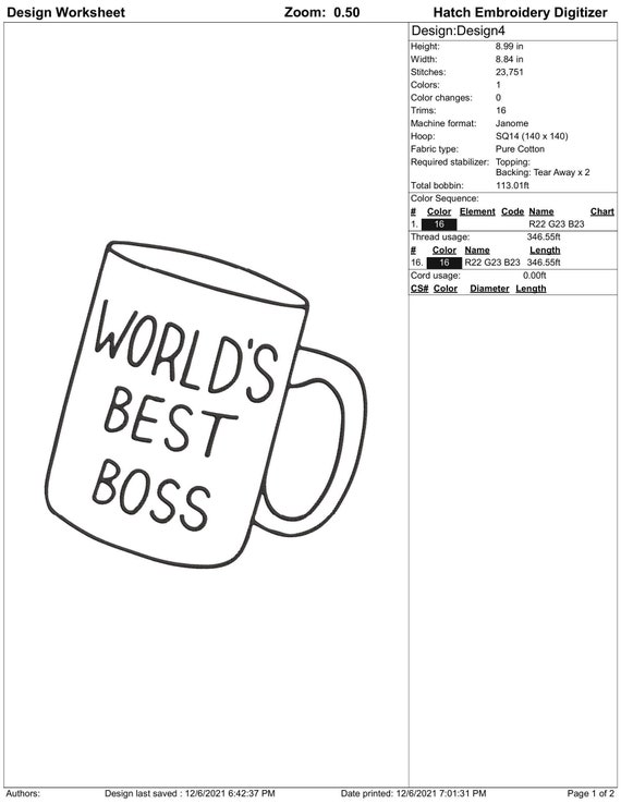 World's Best the Office Embroidery File Etsy