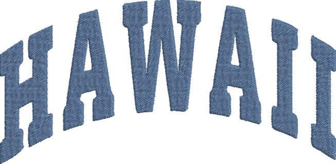 Hawaii Embroidery File Etsy
