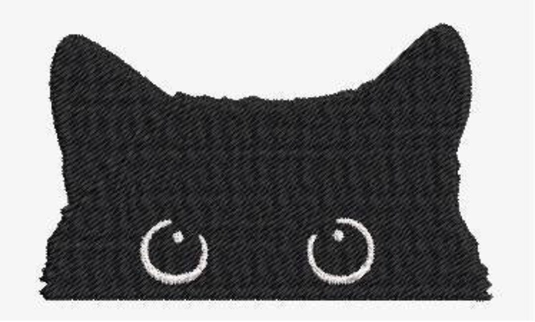 Black Cat Eyes Embroidery File Etsy