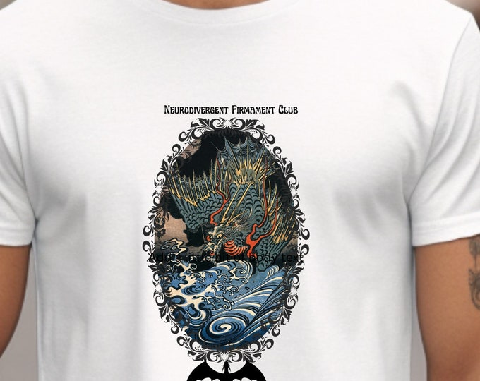 Neurodivergent Firmament Club Dragon Unisex T-shirt, Embrace Neurodiversity, Celebrate Neurodivergence, Divergent, Neurodivergent, Tee Pride
