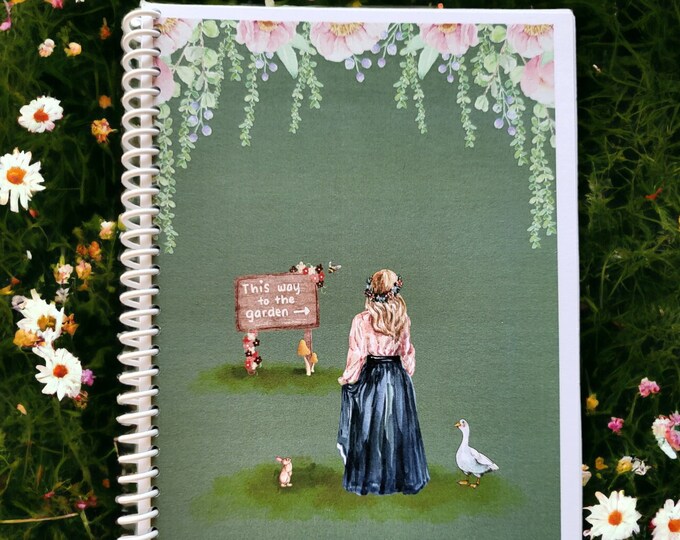 Cottage Core notebook with quotes