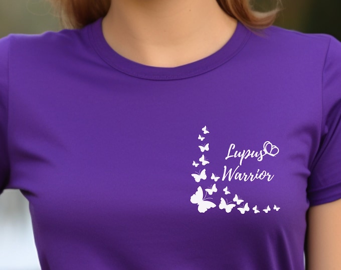 Lupus Warrior Butterflies, Lupus Awareness Shirt, Chronic Pain Awareness, Silent Disabilities Support, Lupus Graphic Shirts, May Lupus Month