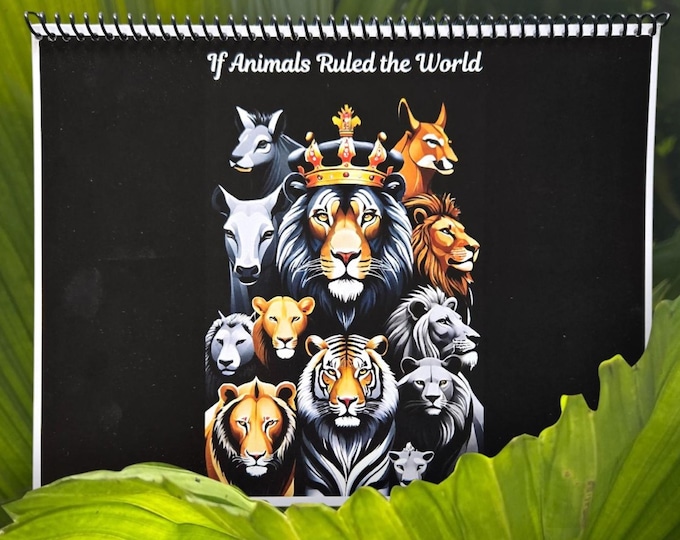 2026 Calendar: If Animals Ruled the World. 11x17 Wall Landscape Calendar Animals Dressed As Royalty Calendar