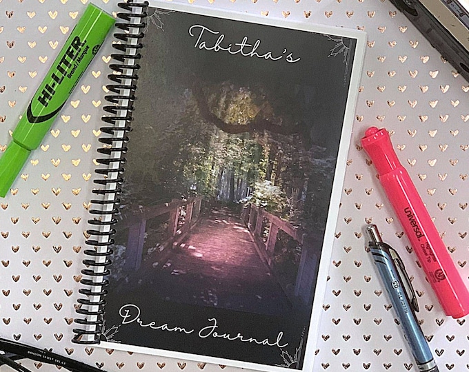 Bedside Dream Journal, 8.5x5.5", Boho style, Dream Notebook, Dream Diary