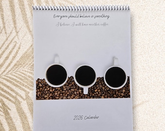 2026 Coffee Lovers Portrait Calendar, Serene Coffee Photos