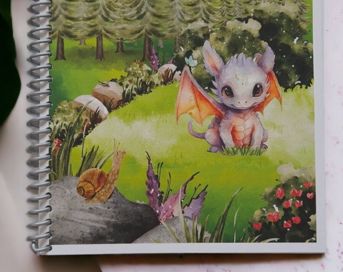 Watercolor Dragon Fantasy Notebook