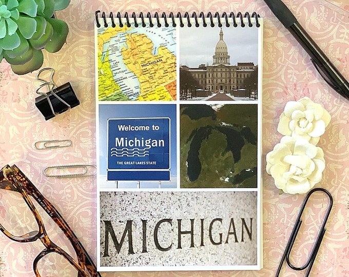 Michigan Pride- Michigan Lovers Journal- Petoskey Stone Journal- MI Notebook- MI Journals- Journal for him- Gift for her- Gift for teacher