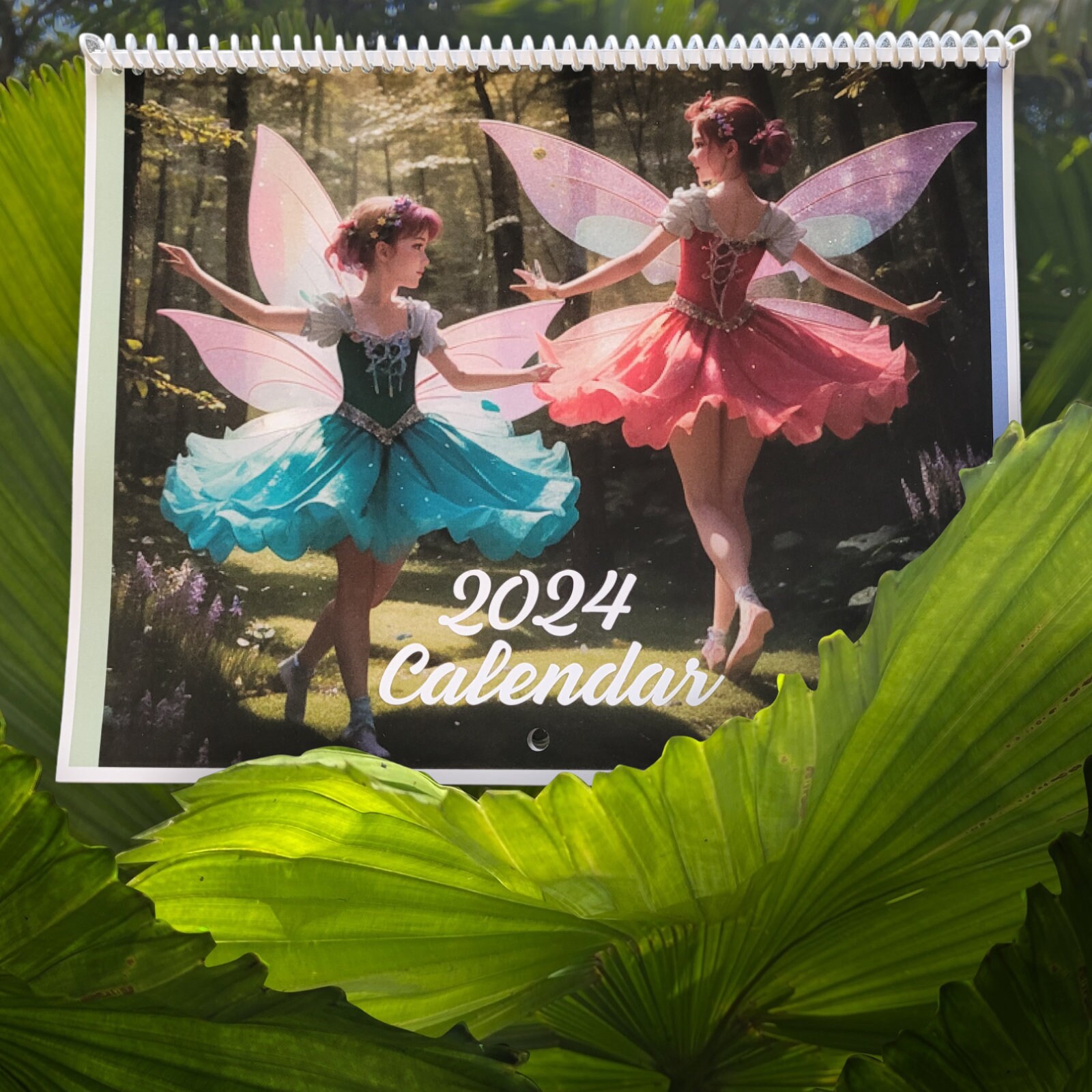 2024 Dancing Fairies Wall Calendar, Brightly Colored Fairies 11x17