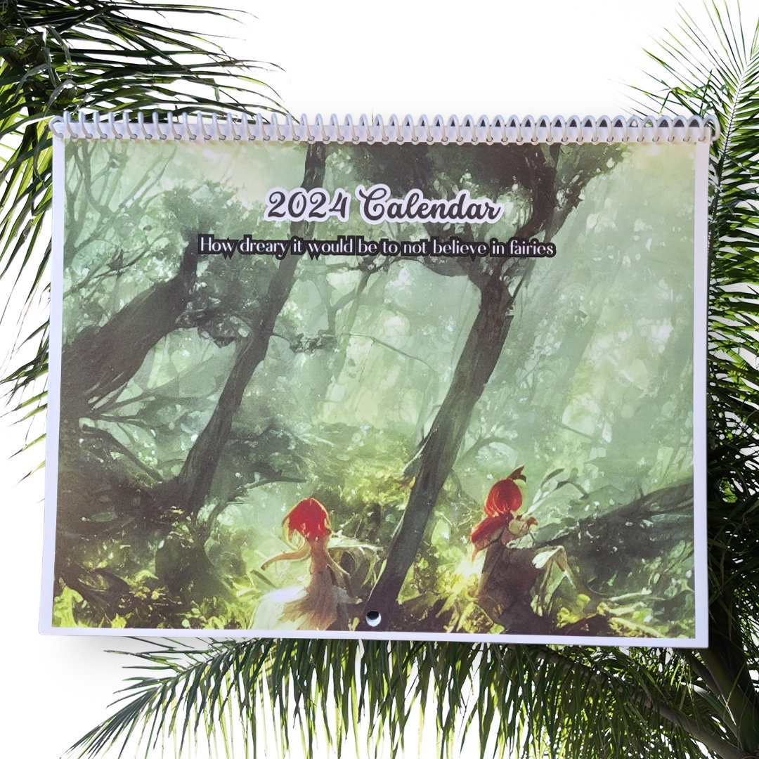 2024 Fairies Wall Calendar, Forest Fairies 11x17 Calendar, Fairy